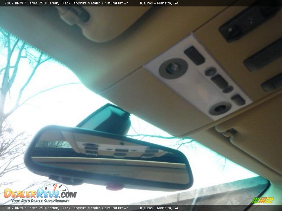2007 BMW 7 Series 750i Sedan Black Sapphire Metallic / Natural Brown Photo #20