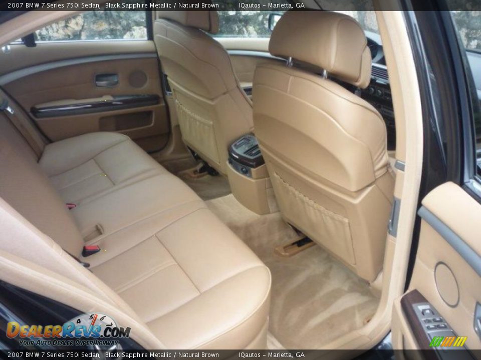 2007 BMW 7 Series 750i Sedan Black Sapphire Metallic / Natural Brown Photo #26