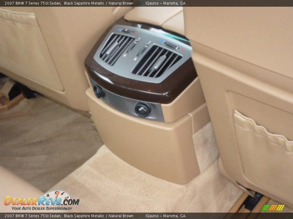 2007 BMW 7 Series 750i Sedan Black Sapphire Metallic / Natural Brown Photo #27