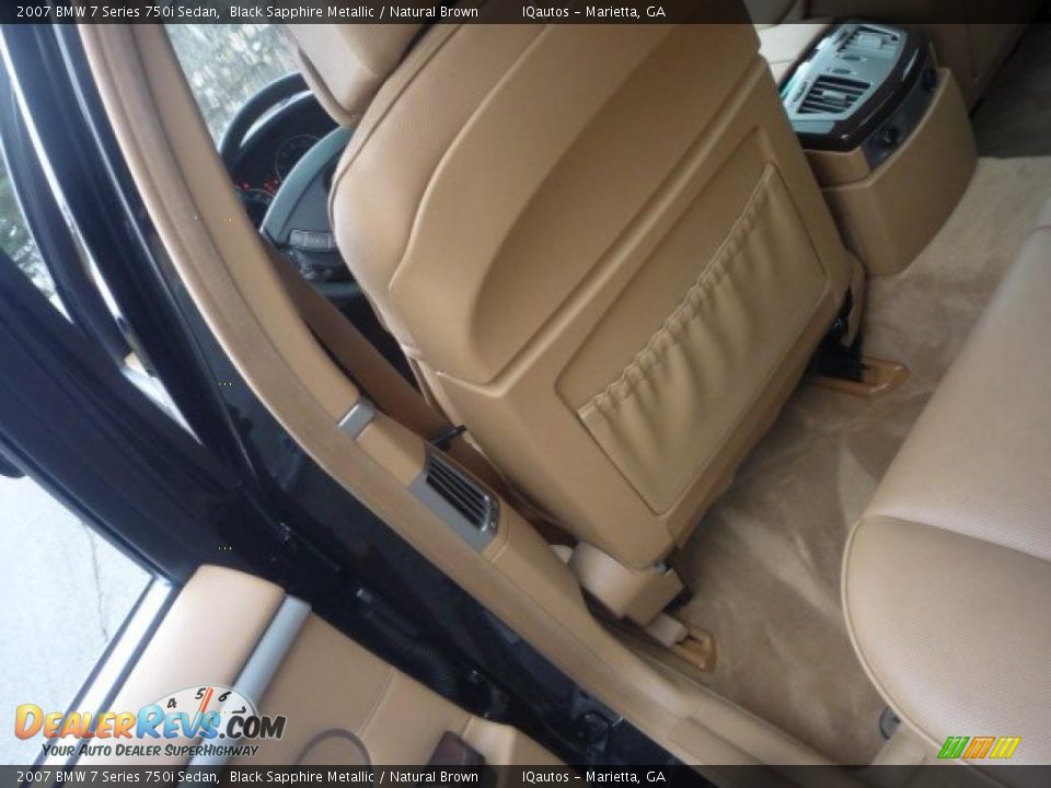 2007 BMW 7 Series 750i Sedan Black Sapphire Metallic / Natural Brown Photo #29
