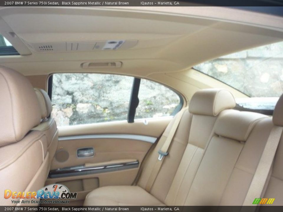 2007 BMW 7 Series 750i Sedan Black Sapphire Metallic / Natural Brown Photo #30