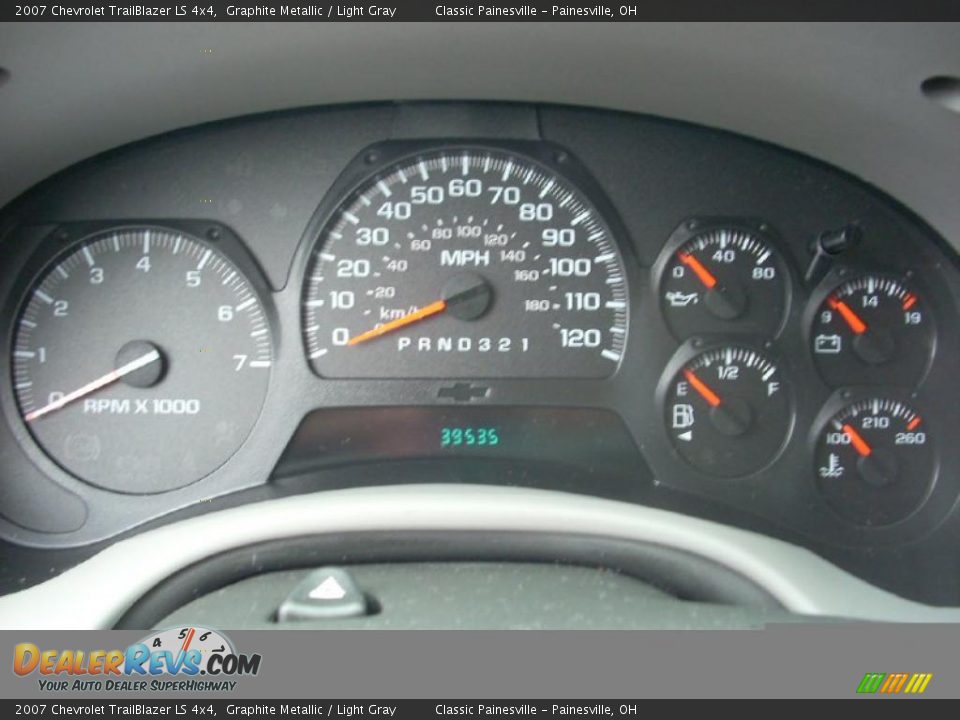 2007 Chevrolet TrailBlazer LS 4x4 Graphite Metallic / Light Gray Photo #13