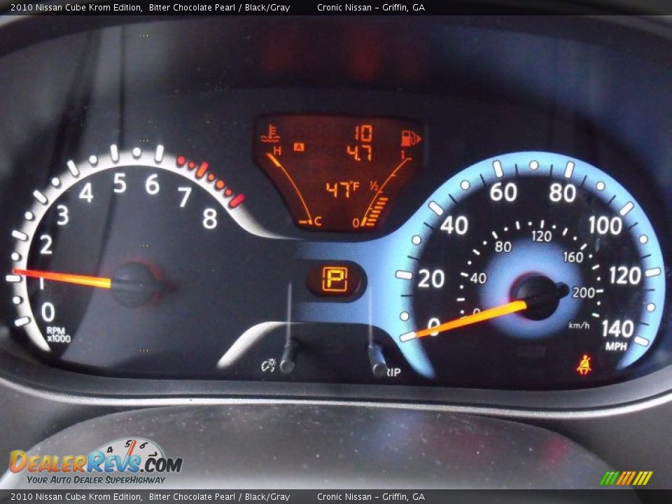 2010 Nissan Cube Krom Edition Bitter Chocolate Pearl / Black/Gray Photo #12