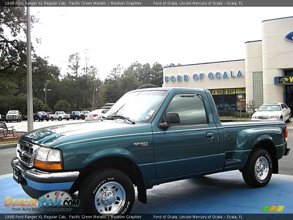 1998 Ford Ranger XL Regular Cab Pacific Green Metallic / Medium Graphite Photo #1