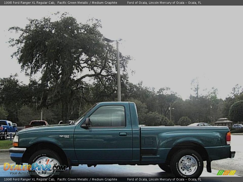 1998 Ford Ranger XL Regular Cab Pacific Green Metallic / Medium Graphite Photo #2