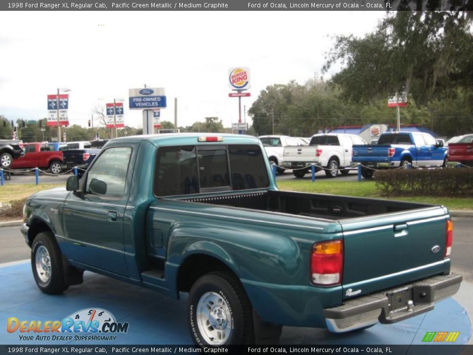1998 Ford Ranger XL Regular Cab Pacific Green Metallic / Medium Graphite Photo #3