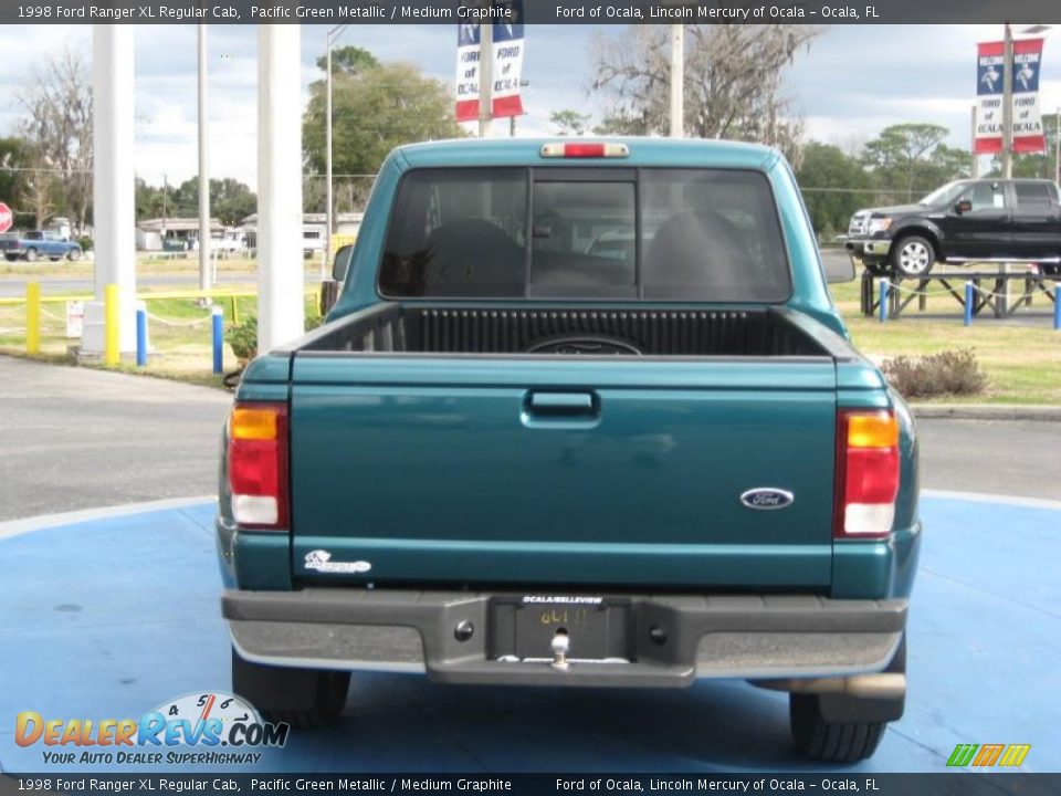 1998 Ford Ranger XL Regular Cab Pacific Green Metallic / Medium Graphite Photo #4