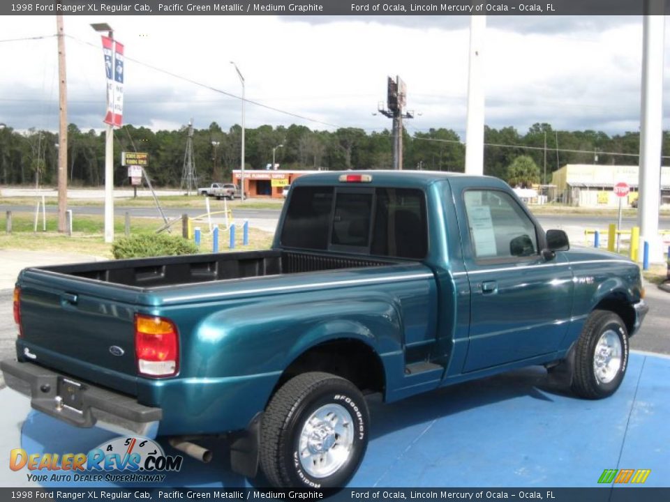 1998 Ford Ranger XL Regular Cab Pacific Green Metallic / Medium Graphite Photo #5