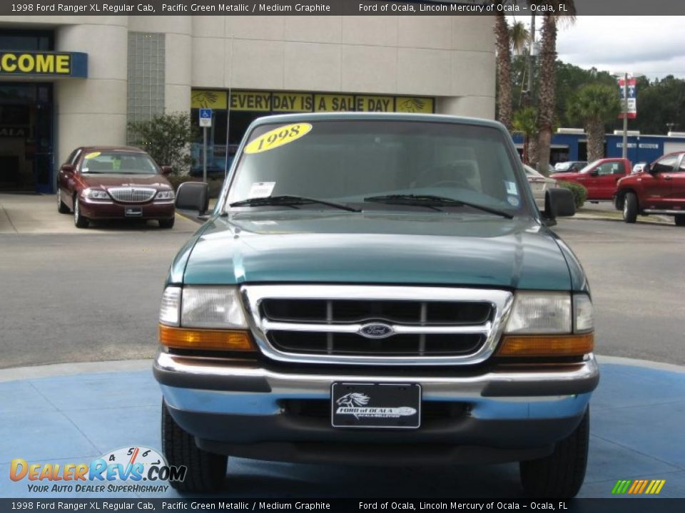 1998 Ford Ranger XL Regular Cab Pacific Green Metallic / Medium Graphite Photo #8