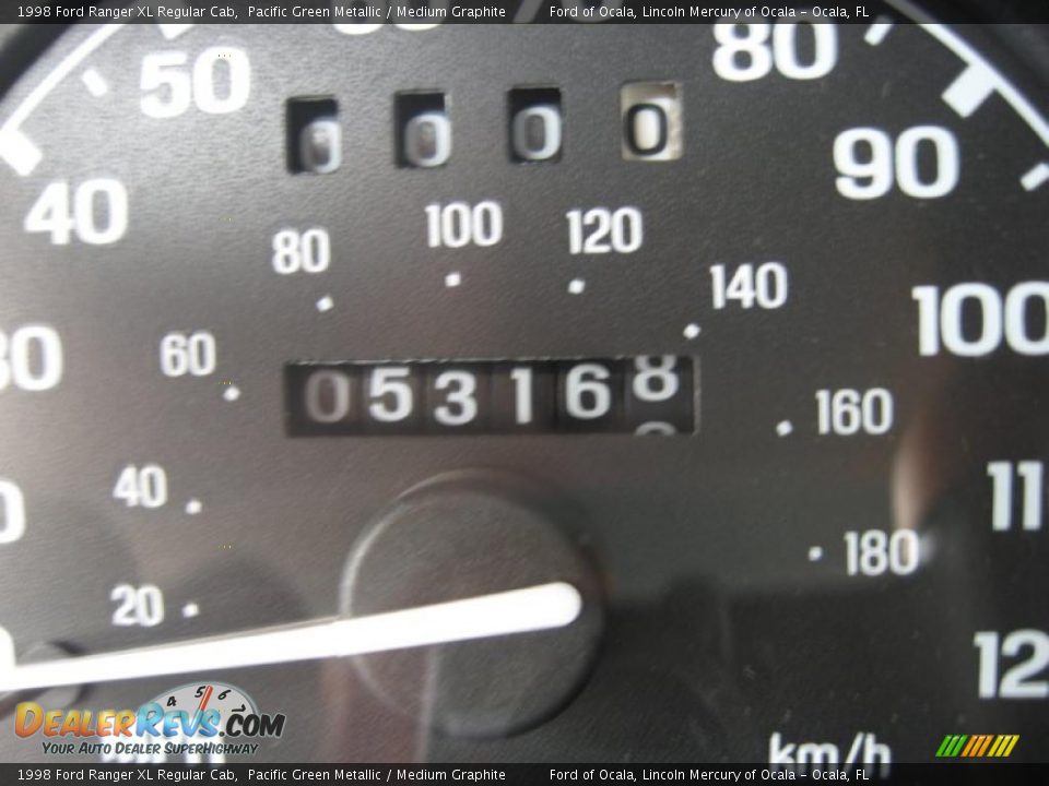 1998 Ford Ranger XL Regular Cab Pacific Green Metallic / Medium Graphite Photo #11