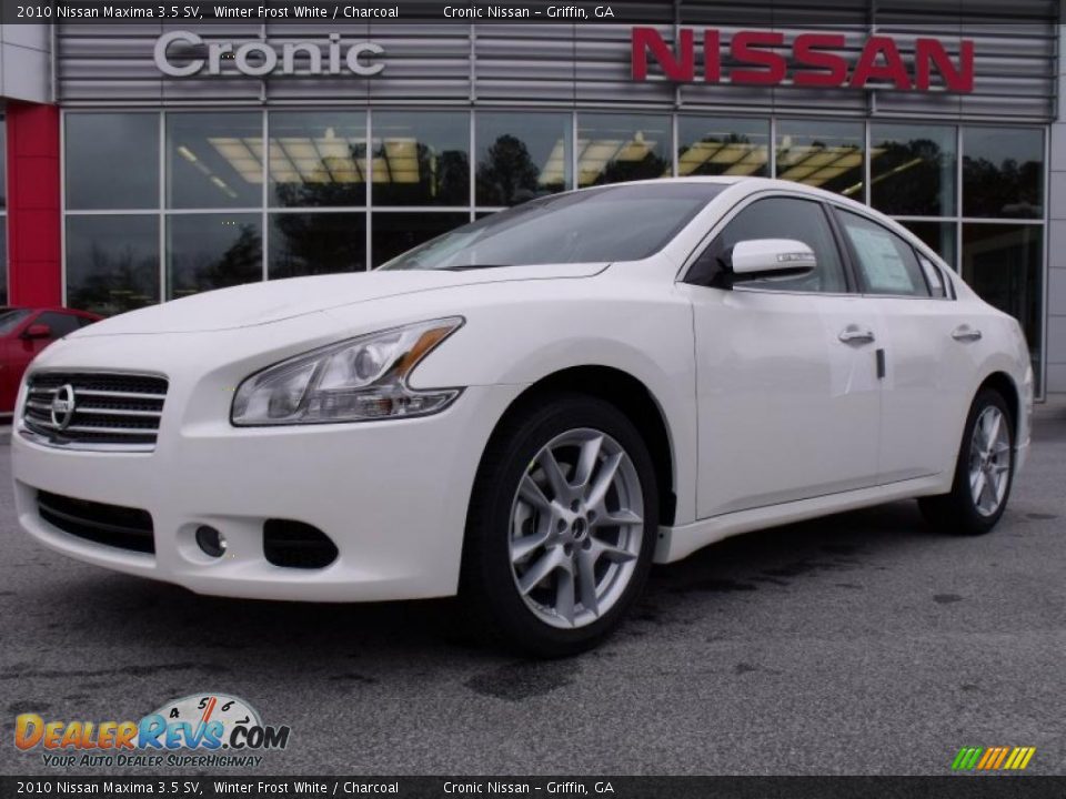 2010 Nissan Maxima 3.5 SV Winter Frost White / Charcoal Photo #1