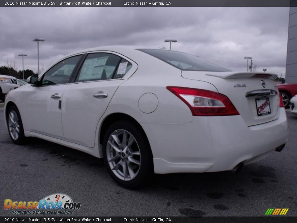 2010 Nissan Maxima 3.5 SV Winter Frost White / Charcoal Photo #3