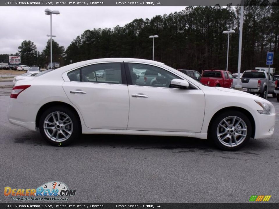 2010 Nissan Maxima 3.5 SV Winter Frost White / Charcoal Photo #6