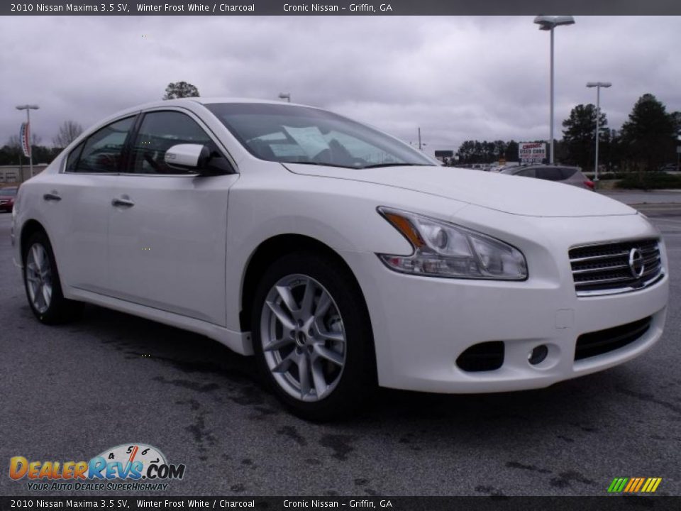 2010 Nissan Maxima 3.5 SV Winter Frost White / Charcoal Photo #7