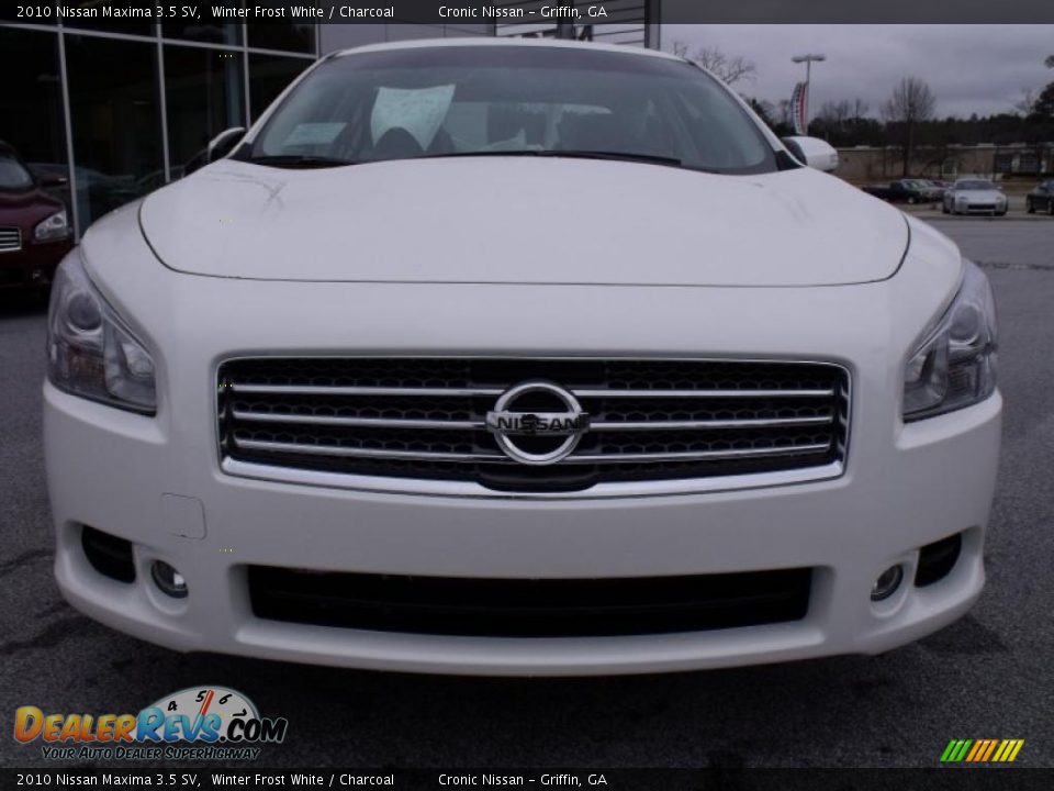 2010 Nissan Maxima 3.5 SV Winter Frost White / Charcoal Photo #8