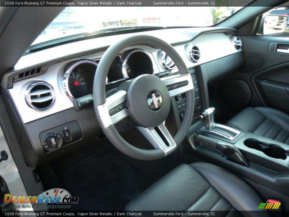 2008 Ford Mustang GT Premium Coupe Vapor Silver Metallic / Dark Charcoal Photo #3