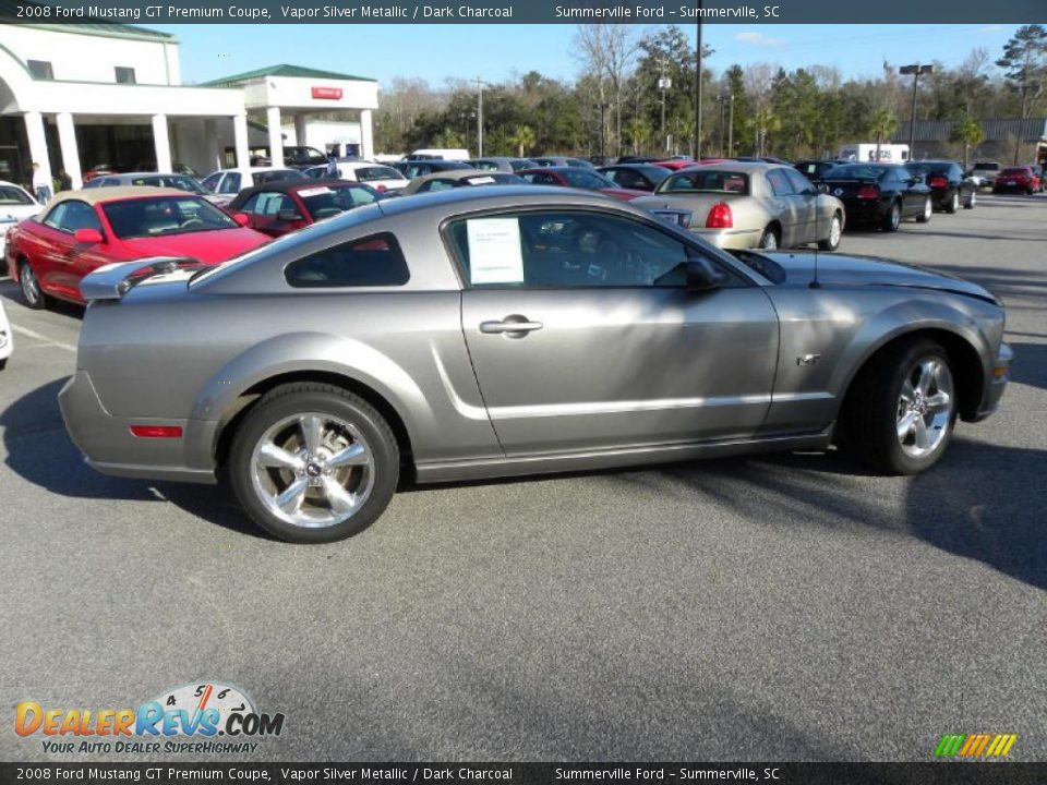 2008 Ford Mustang GT Premium Coupe Vapor Silver Metallic / Dark Charcoal Photo #8