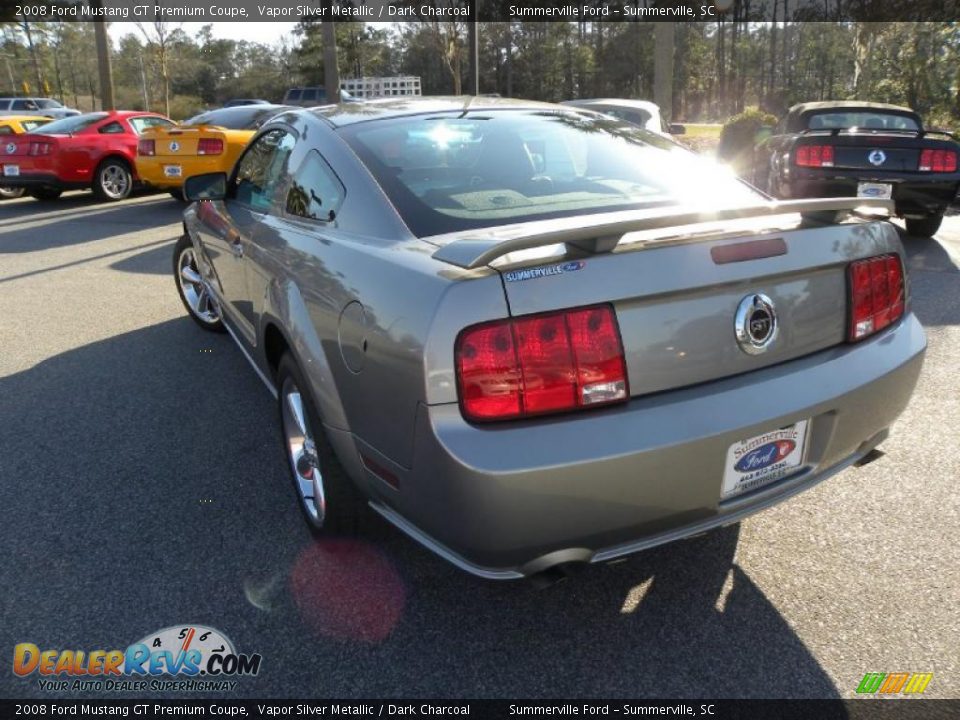 2008 Ford Mustang GT Premium Coupe Vapor Silver Metallic / Dark Charcoal Photo #11