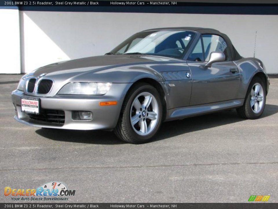 2001 BMW Z3 2.5i Roadster Steel Grey Metallic / Black Photo #1