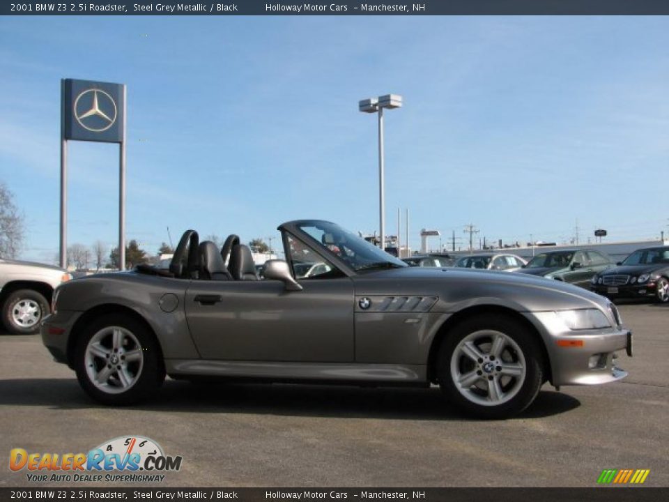 2001 BMW Z3 2.5i Roadster Steel Grey Metallic / Black Photo #3