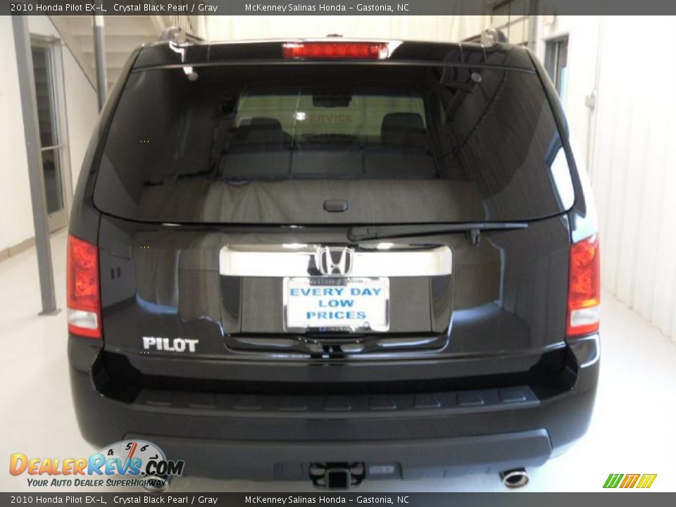 2010 Honda Pilot EX-L Crystal Black Pearl / Gray Photo #3