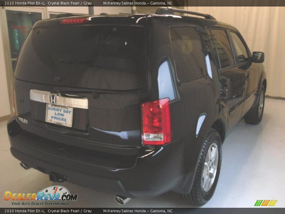 2010 Honda Pilot EX-L Crystal Black Pearl / Gray Photo #4