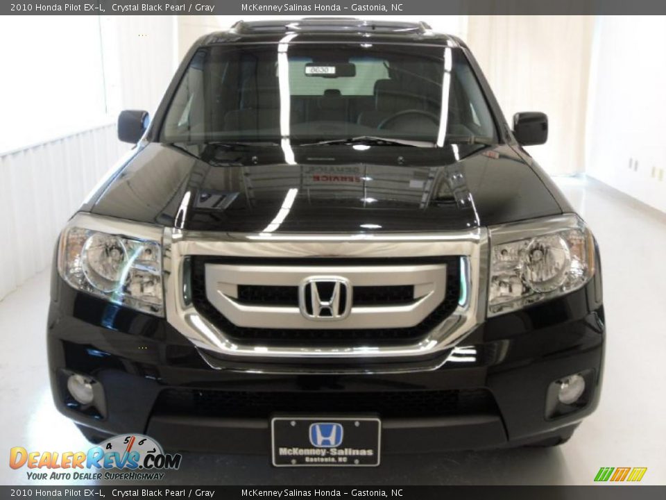 2010 Honda Pilot EX-L Crystal Black Pearl / Gray Photo #6