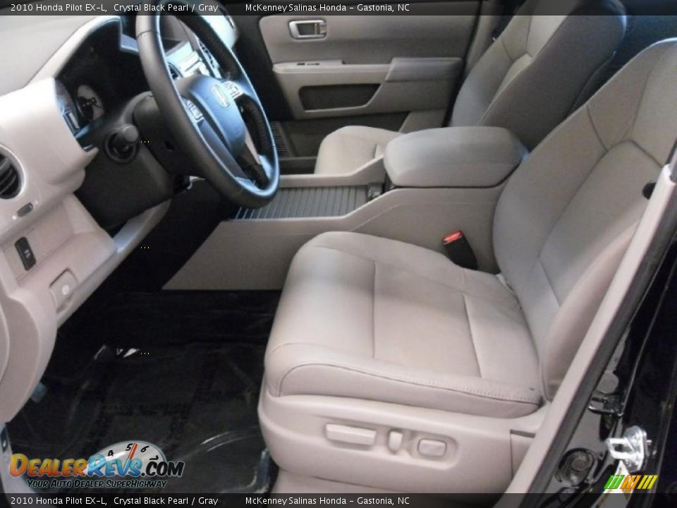 2010 Honda Pilot EX-L Crystal Black Pearl / Gray Photo #9