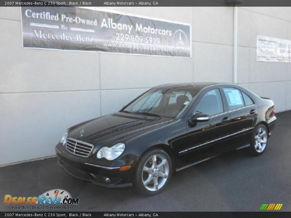 2007 Mercedes-Benz C 230 Sport Black / Black Photo #2