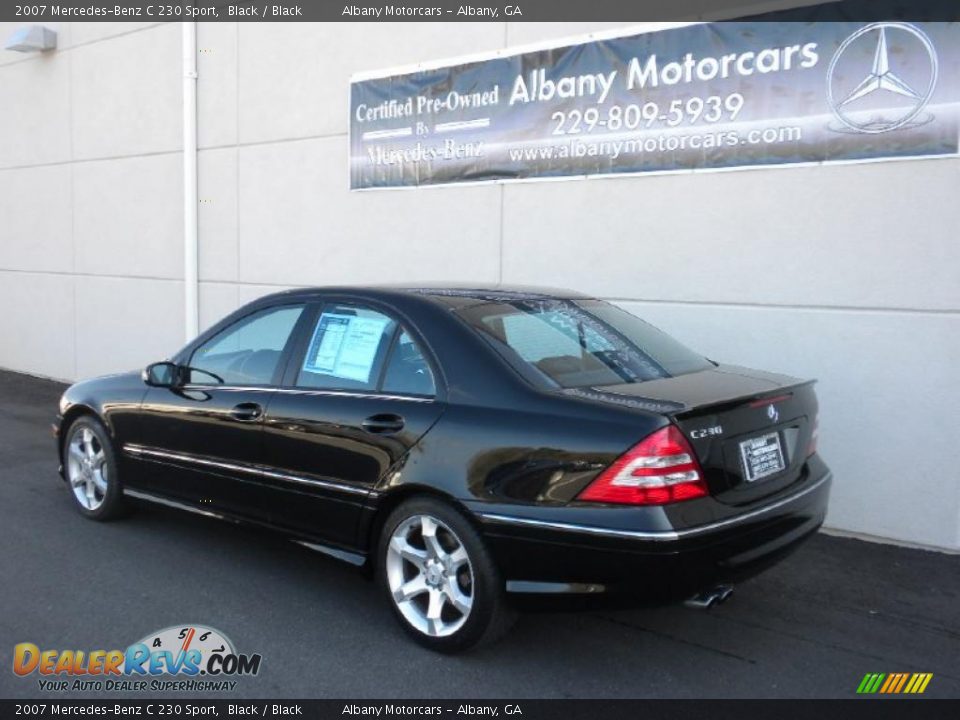 2007 Mercedes-Benz C 230 Sport Black / Black Photo #3