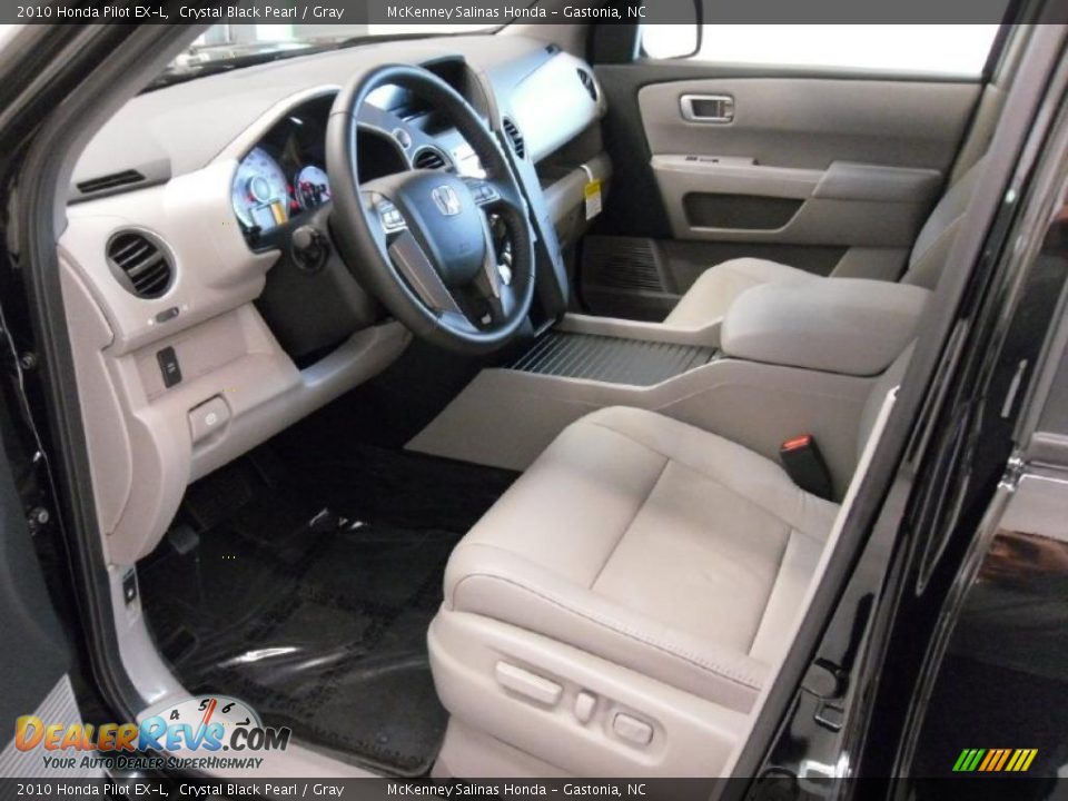 2010 Honda Pilot EX-L Crystal Black Pearl / Gray Photo #25