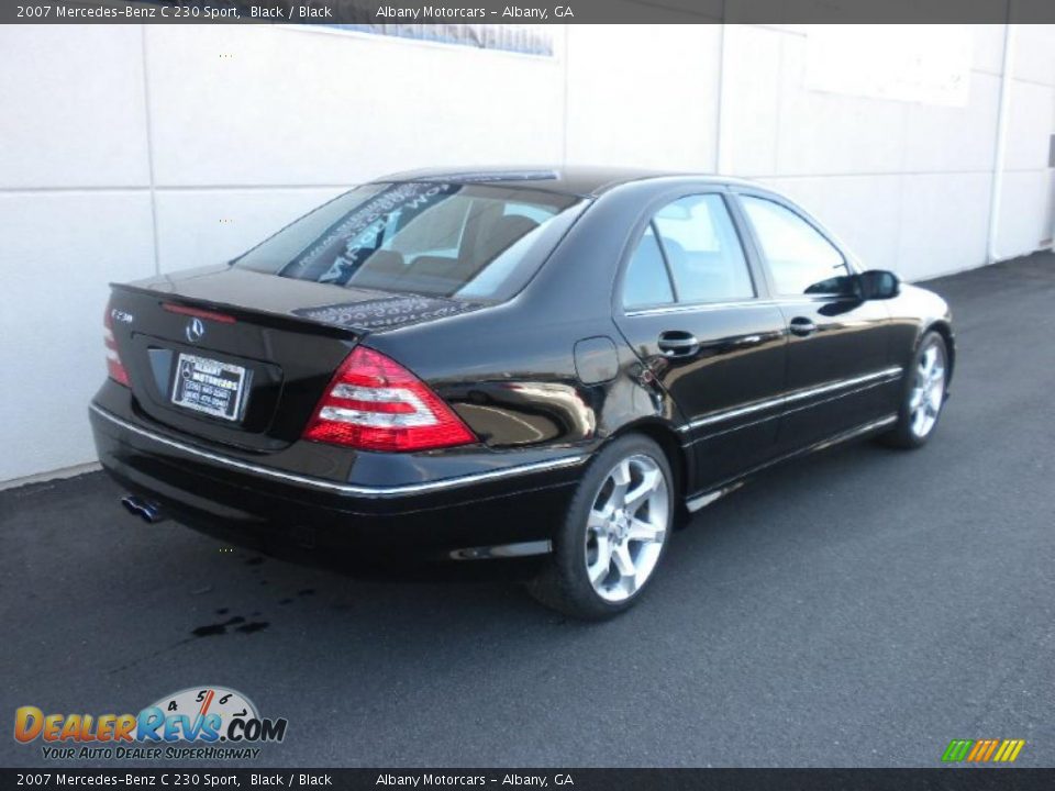 2007 Mercedes-Benz C 230 Sport Black / Black Photo #20