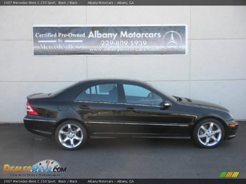 2007 Mercedes-Benz C 230 Sport Black / Black Photo #21