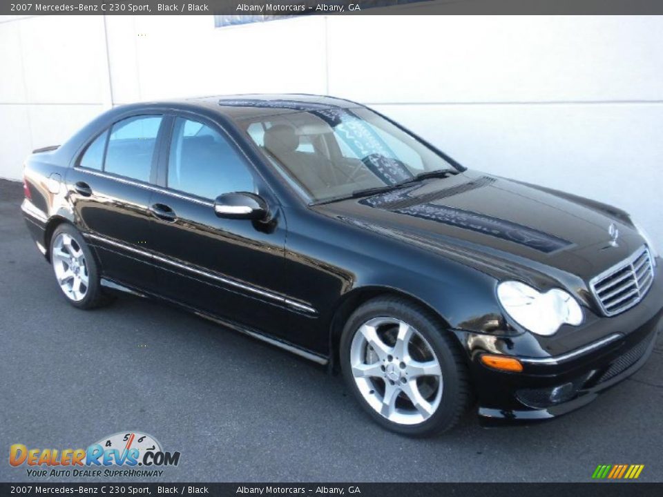 2007 Mercedes-Benz C 230 Sport Black / Black Photo #22