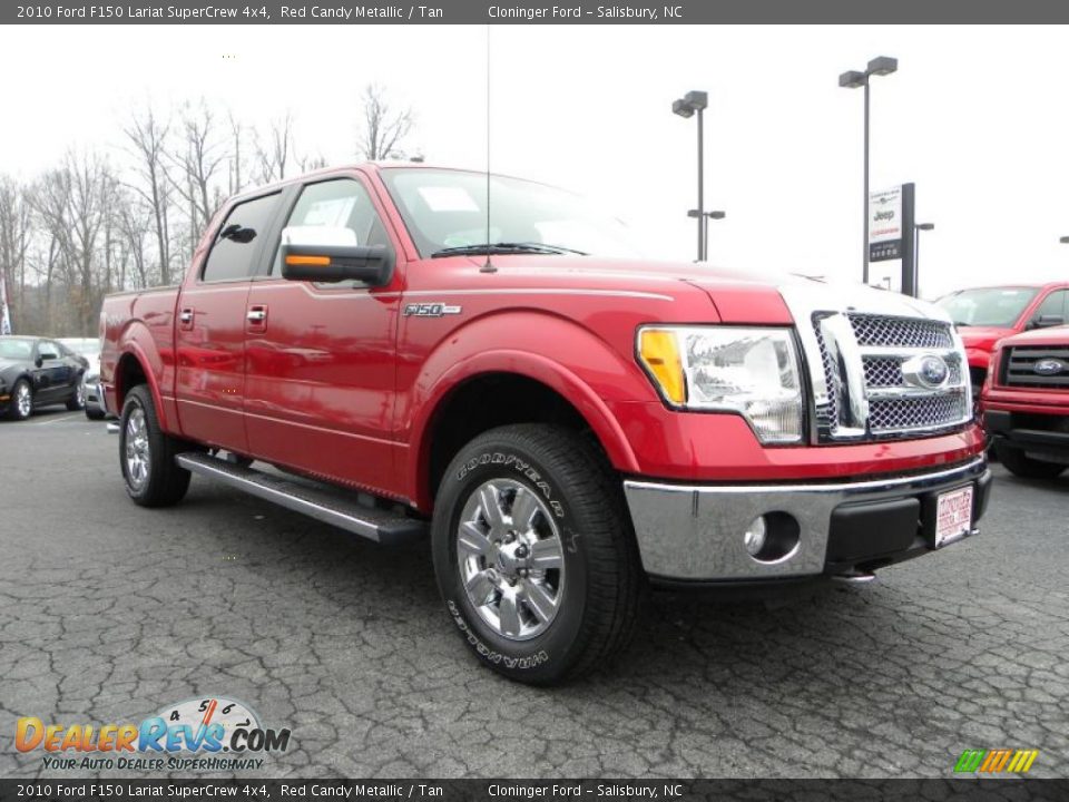 2010 Ford F150 Lariat SuperCrew 4x4 Red Candy Metallic / Tan Photo #1