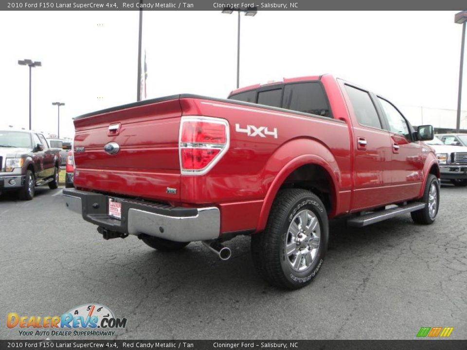 2010 Ford F150 Lariat SuperCrew 4x4 Red Candy Metallic / Tan Photo #3