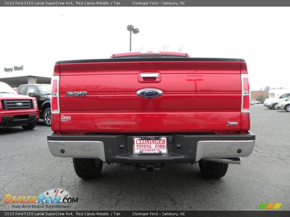 2010 Ford F150 Lariat SuperCrew 4x4 Red Candy Metallic / Tan Photo #4