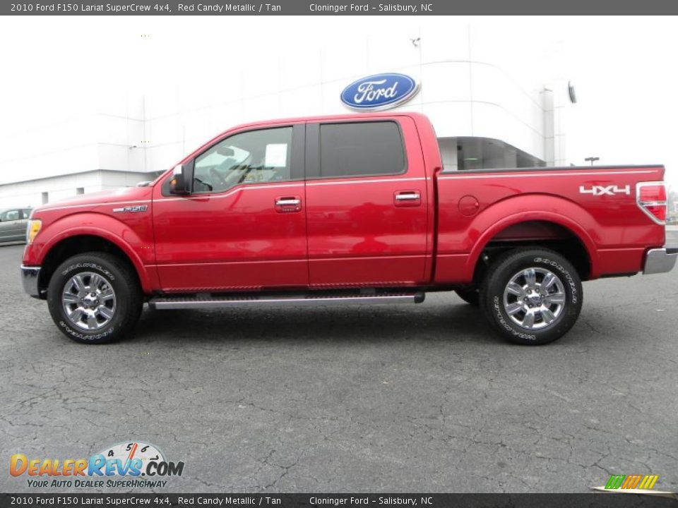 2010 Ford F150 Lariat SuperCrew 4x4 Red Candy Metallic / Tan Photo #5