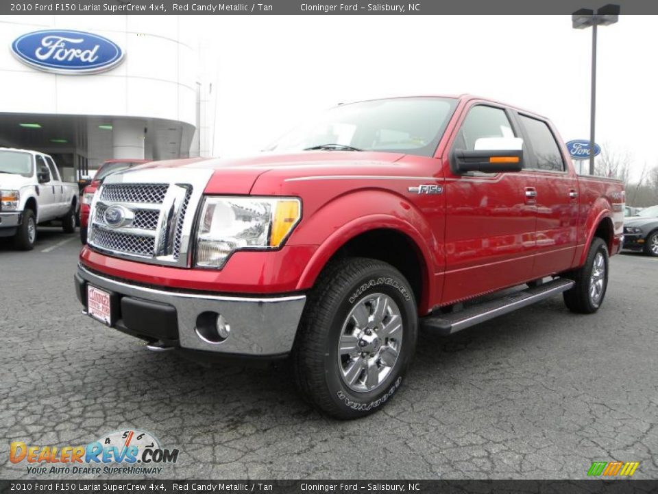 2010 Ford F150 Lariat SuperCrew 4x4 Red Candy Metallic / Tan Photo #6