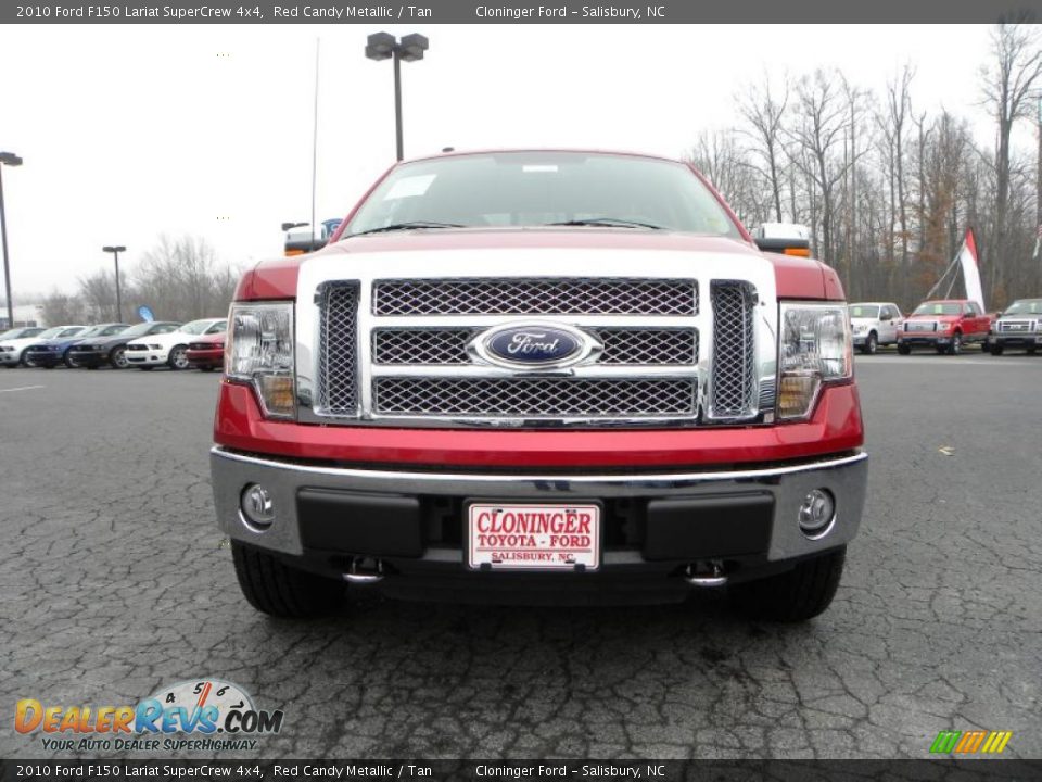 2010 Ford F150 Lariat SuperCrew 4x4 Red Candy Metallic / Tan Photo #7