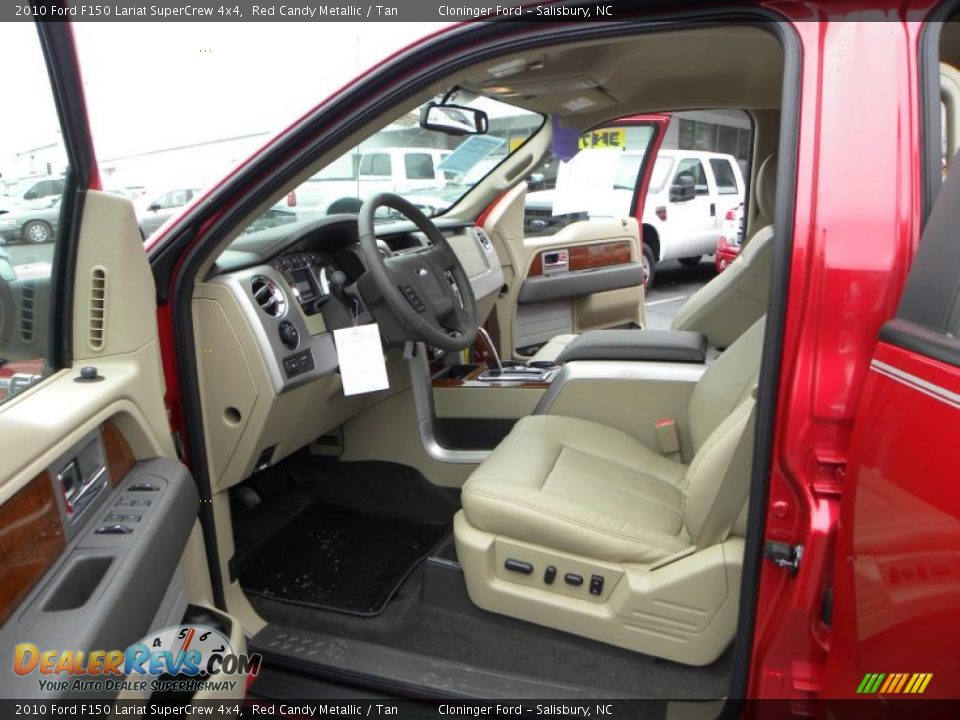 2010 Ford F150 Lariat SuperCrew 4x4 Red Candy Metallic / Tan Photo #8