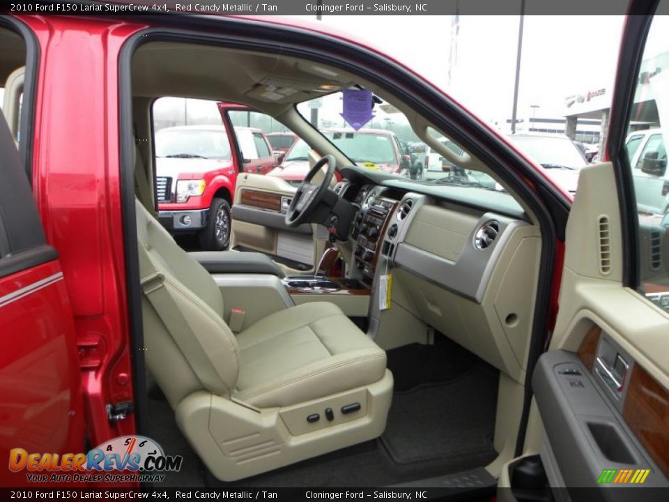 2010 Ford F150 Lariat SuperCrew 4x4 Red Candy Metallic / Tan Photo #12