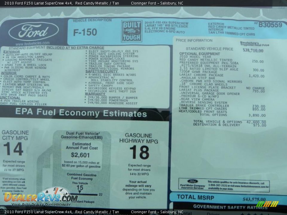 2010 Ford F150 Lariat SuperCrew 4x4 Red Candy Metallic / Tan Photo #13