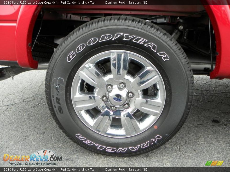 2010 Ford F150 Lariat SuperCrew 4x4 Red Candy Metallic / Tan Photo #15