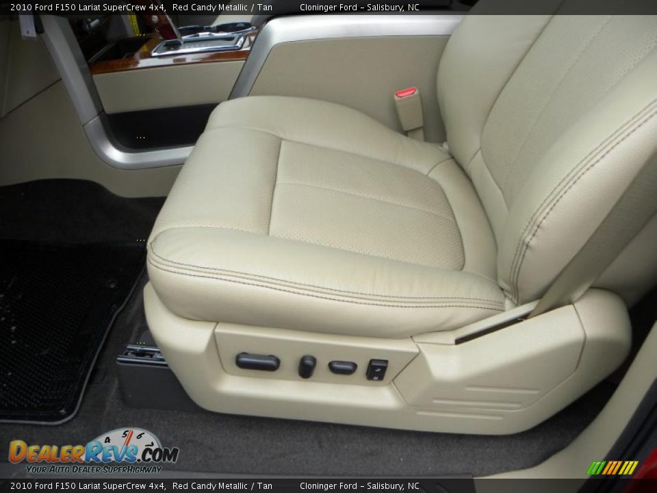 2010 Ford F150 Lariat SuperCrew 4x4 Red Candy Metallic / Tan Photo #17