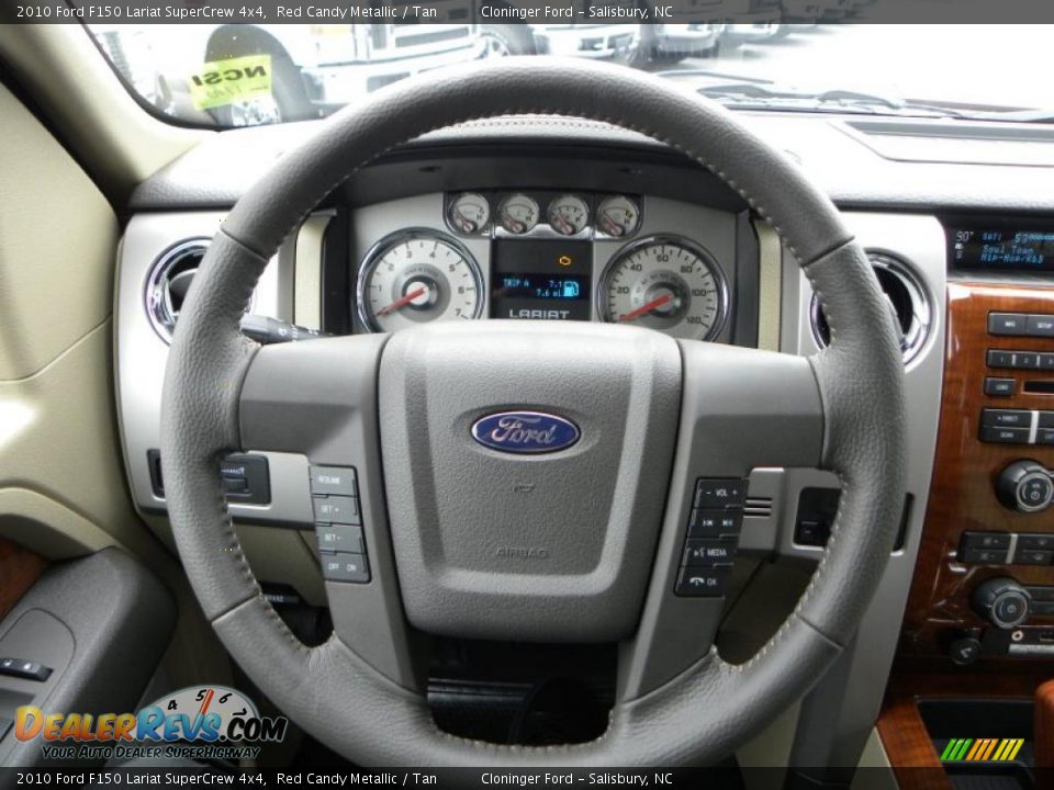 2010 Ford F150 Lariat SuperCrew 4x4 Red Candy Metallic / Tan Photo #19