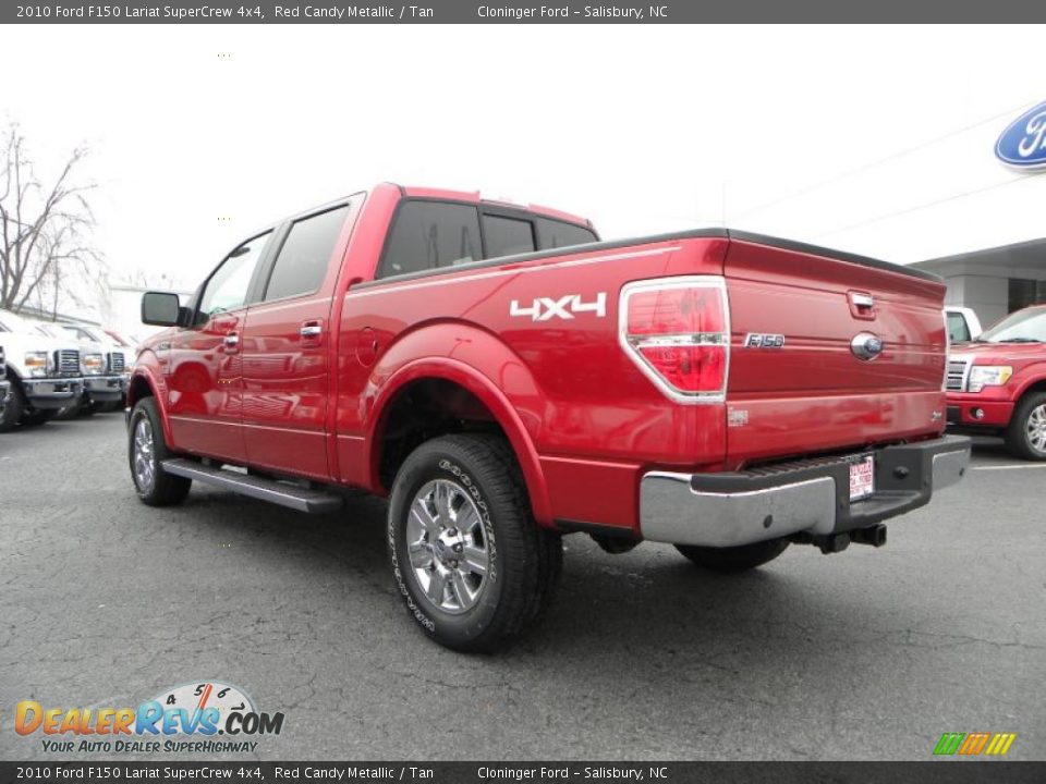 2010 Ford F150 Lariat SuperCrew 4x4 Red Candy Metallic / Tan Photo #31