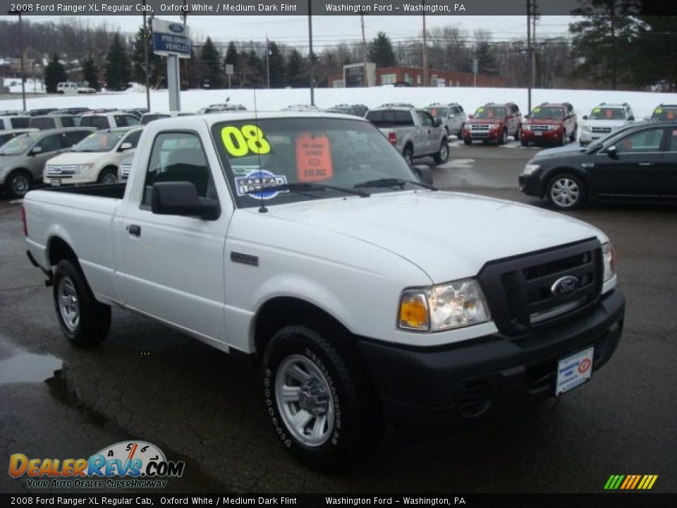 2008 Ford Ranger XL Regular Cab Oxford White / Medium Dark Flint Photo #6