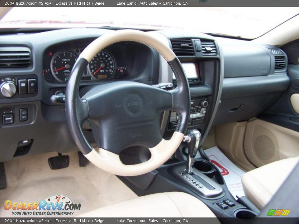 2004 Isuzu Axiom XS 4x4 Excessive Red Mica / Beige Photo #13