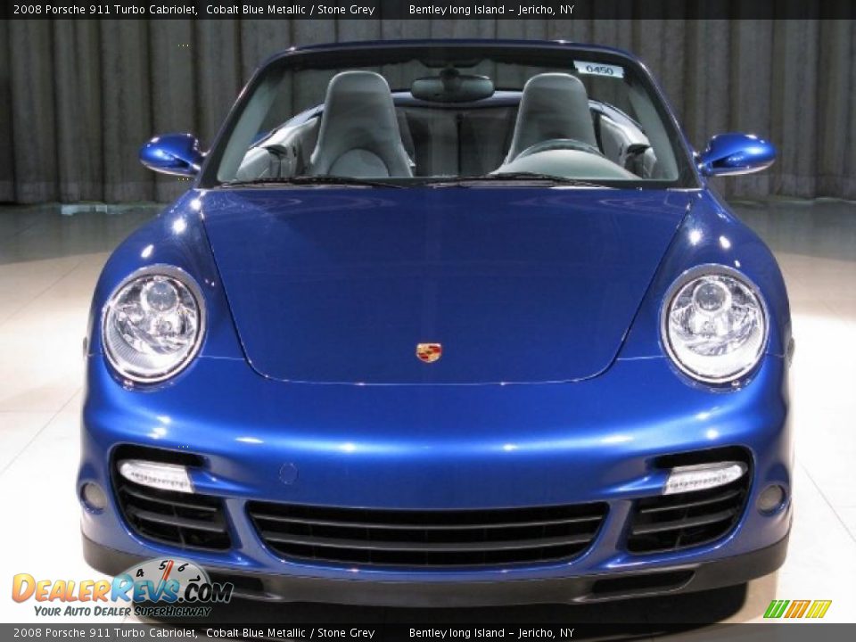2008 Porsche 911 Turbo Cabriolet Cobalt Blue Metallic / Stone Grey Photo #4